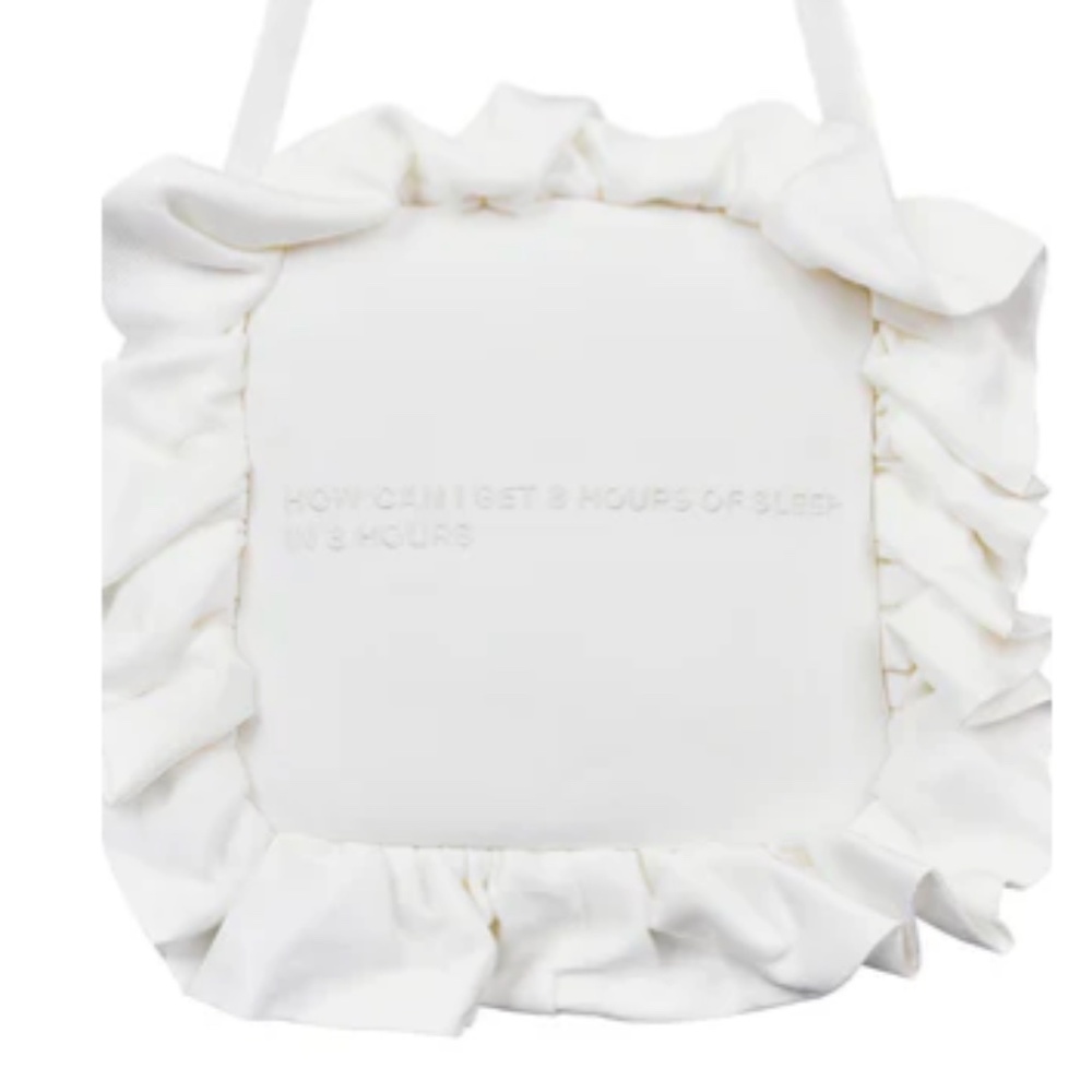 White Ruffled Crossbody Bag